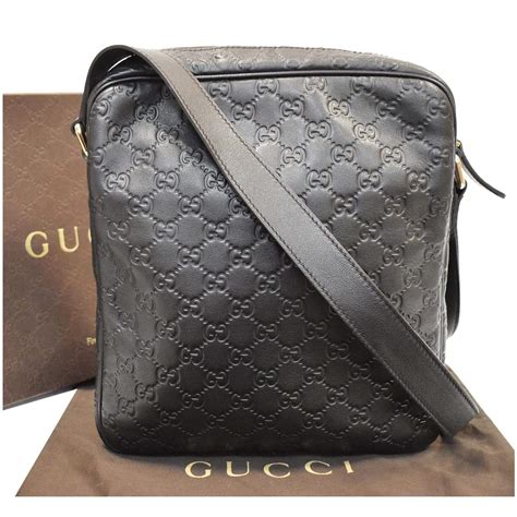 gucci 201446|201446 002123 Guccissima Leather Messenger Bag .